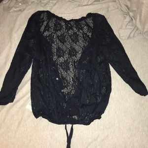 Small Navy Lace Hollister Cardigan